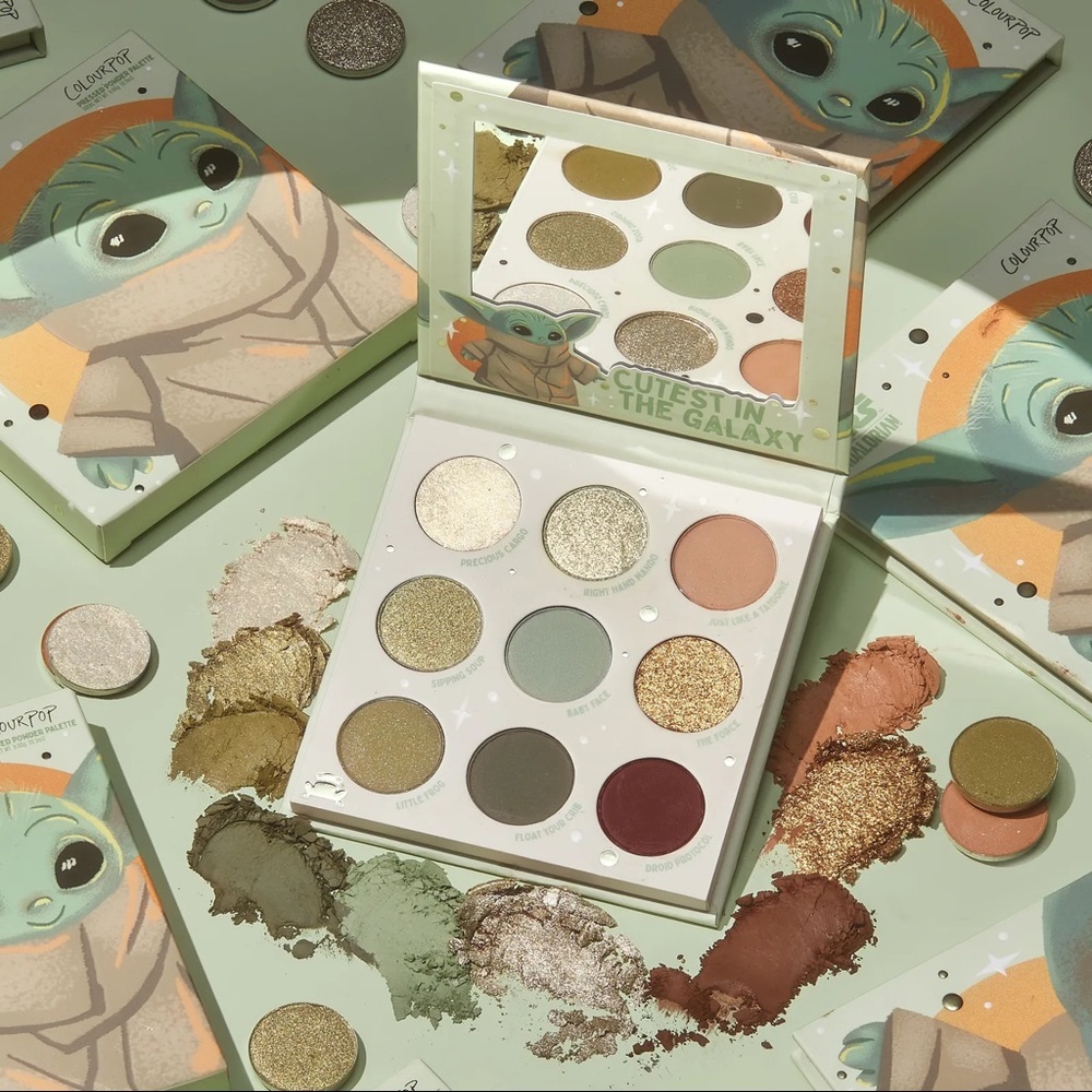NWT ColourPop The Mandalorian “The Child” Baby Yoda Shadow Palette ( Star Wars )